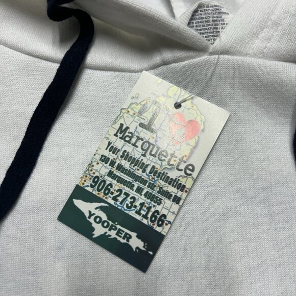 NWT pullover hoodie sweatshirt up north Marquette Michigan moose DEADSTOCK Med - Picture 5 of 8